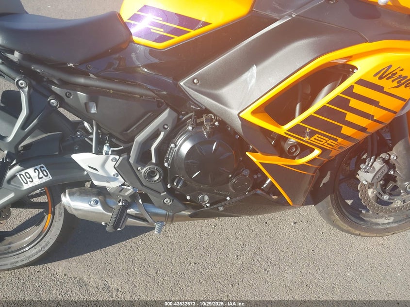 2025 Kawasaki Ex650 P VIN: ML5EXEP11SDAF9236 Lot: 43532673