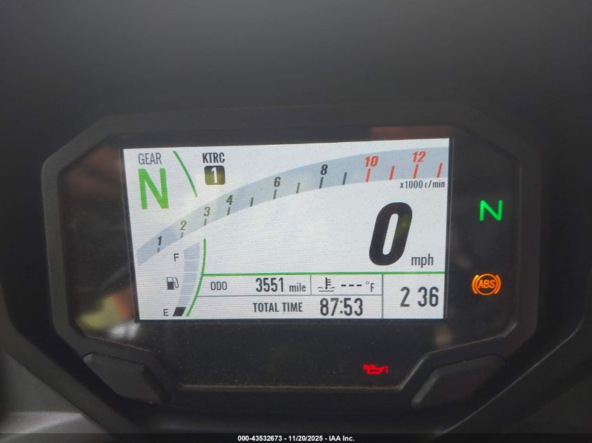 2025 Kawasaki Ex650 P VIN: ML5EXEP11SDAF9236 Lot: 43532673