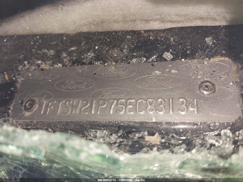 2005 Ford F-250 Lariat/Xl/Xlt VIN: 1FTSW21P75EC83134 Lot: 43532770