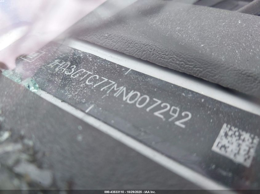 2021 Chevrolet Express Cutaway Work Van VIN: 1HA3GTC77MN007292 Lot: 43533110