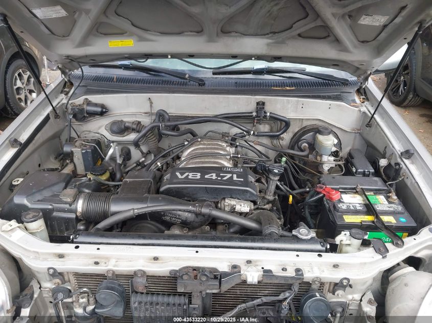 2002 Toyota Sequoia Sr5 V8 VIN: 5TDBT44AX2S075282 Lot: 43533220