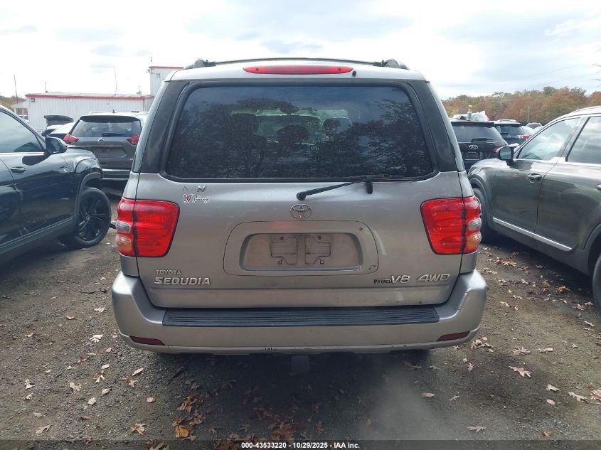 2002 Toyota Sequoia Sr5 V8 VIN: 5TDBT44AX2S075282 Lot: 43533220