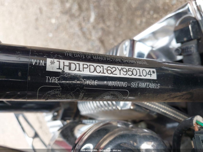 2002 HARLEY-DAVIDSON FLHRSEI 1HD1PDC162Y950104