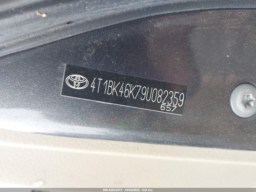 4T1BK46K79U082359 2009 TOYOTA CAMRY photo no. 9
