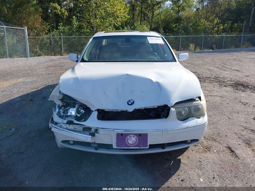 2004 BMW 745Li VIN: WBAGN63544DS54493 Lot: 43533844