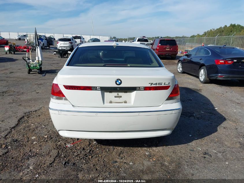 2004 BMW 745Li VIN: WBAGN63544DS54493 Lot: 43533844