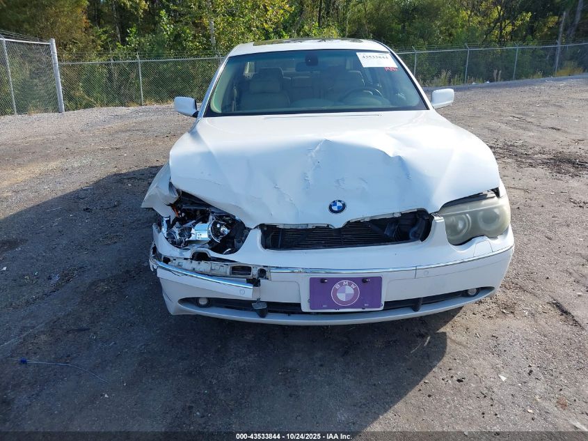 2004 BMW 745Li VIN: WBAGN63544DS54493 Lot: 43533844