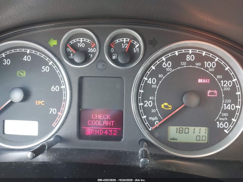 2003 Volkswagen Passat Glx VIN: WVWRH63B23E088007 Lot: 43533926