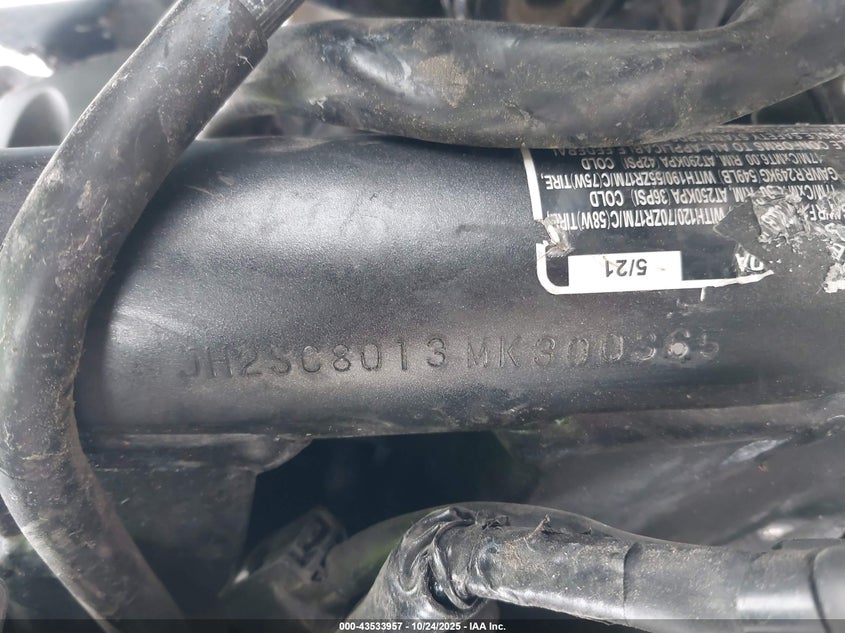 2021 Honda Cb1000 Ra VIN: JH2SC8013MK300365 Lot: 43533957