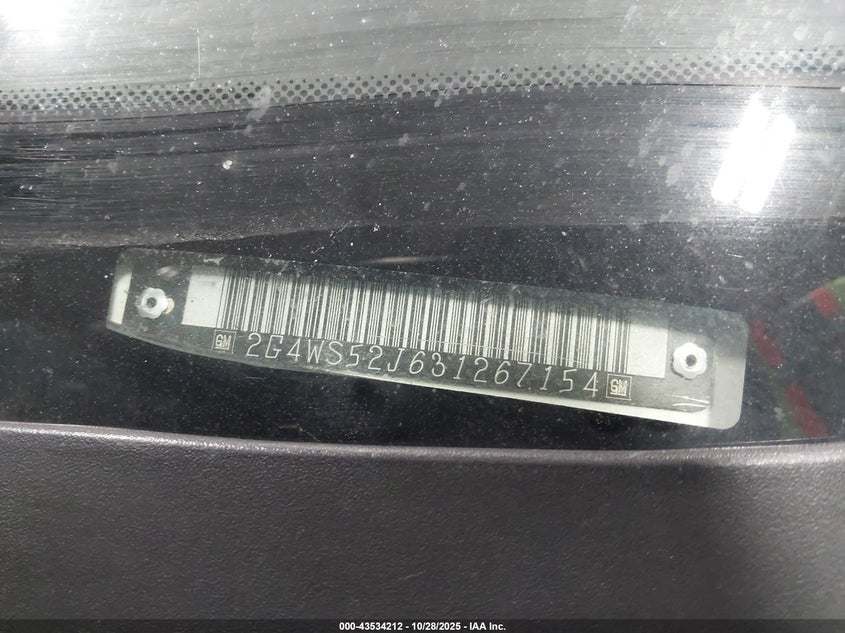 2G4WS52J631267154 2003 BUICK CENTURY photo no. 9