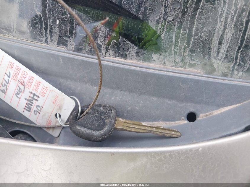 2006 Hyundai Sonata Gls V6/Lx V6 VIN: 5NPEU46F76H117759 Lot: 43534353