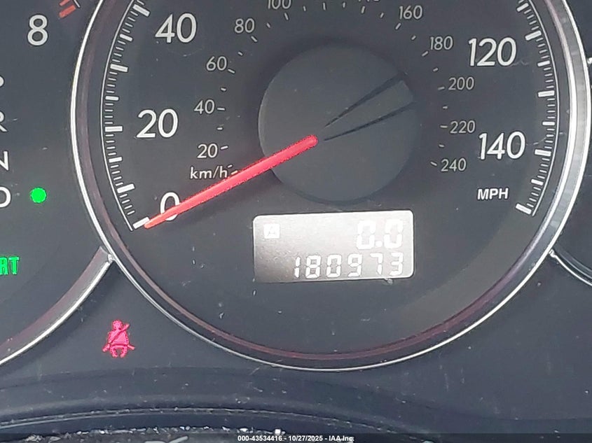 2008 Subaru Legacy 2.5I VIN: 4S3BL616087226080 Lot: 43534416