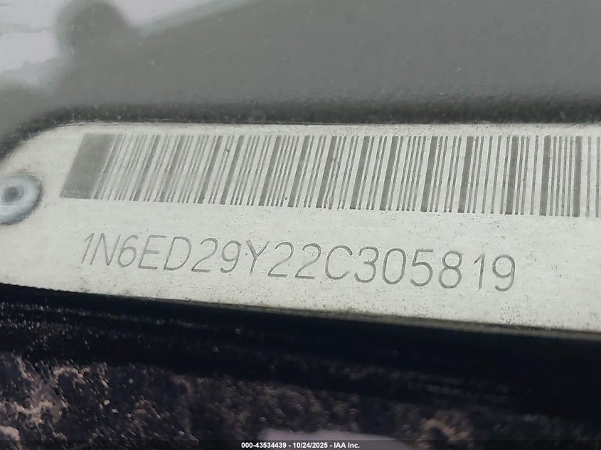 2002 Nissan Frontier Se-V6 VIN: 1N6ED29Y22C305819 Lot: 43534439
