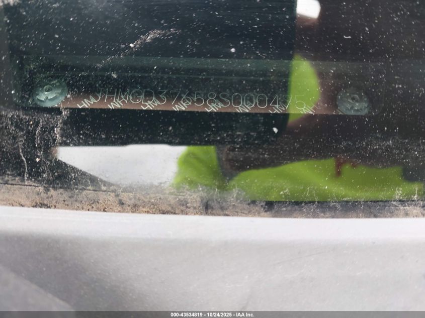 2008 Honda Fit Sport VIN: JHMGD37658S000475 Lot: 43534819