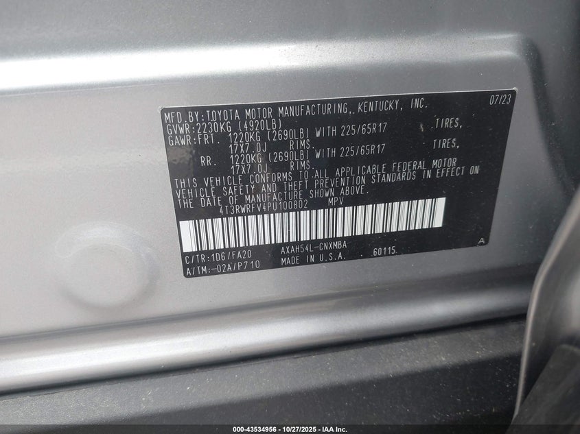 4T3RWRFV4PU100802 2023 TOYOTA RAV 4 photo no. 9