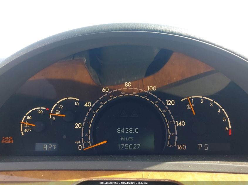 2000 Mercedes-Benz S 500 VIN: WDBNG75J2YA050866 Lot: 43535152