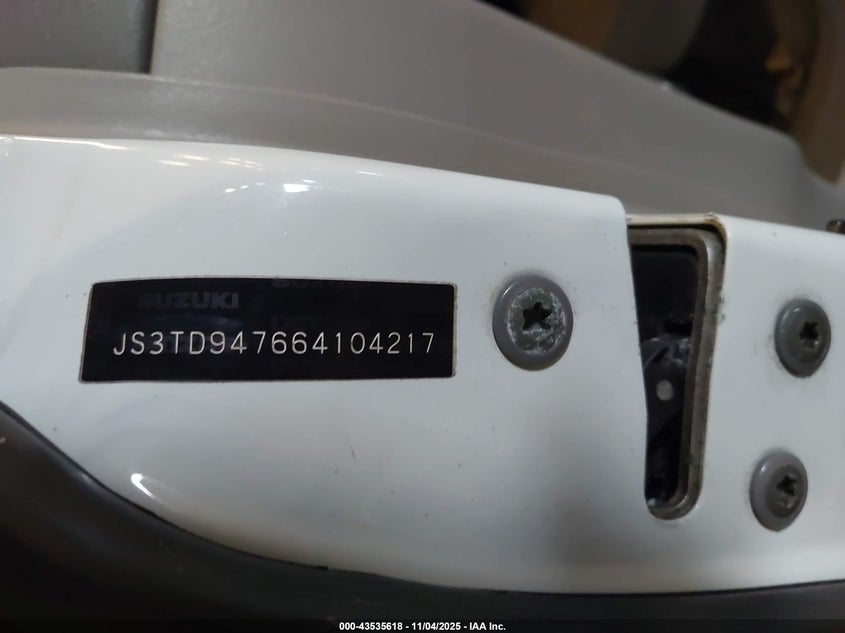2006 Suzuki Grand Vitara Luxury VIN: JS3TD947664104217 Lot: 43535618