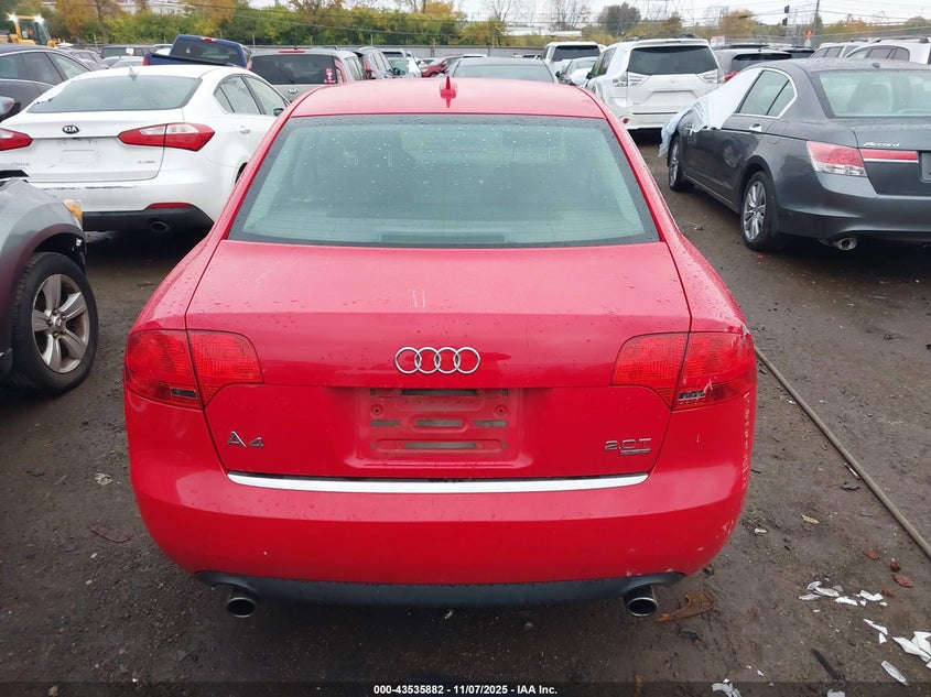 2006 Audi A4 2.0T VIN: WAUDF78E56A207508 Lot: 43535882