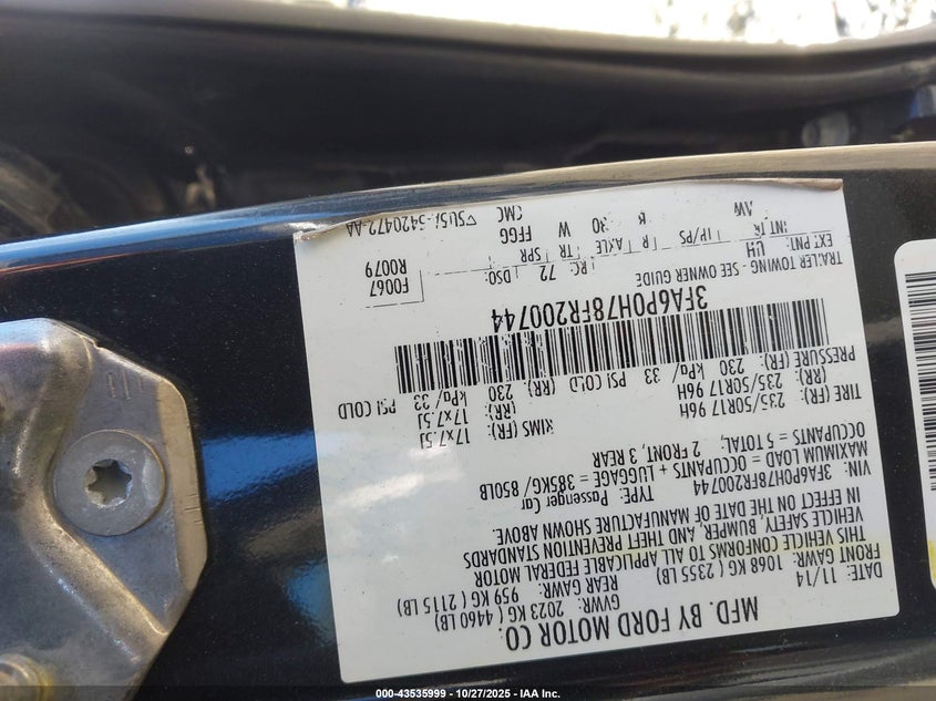 2015 FORD FUSION SE 3FA6P0H78FR200744