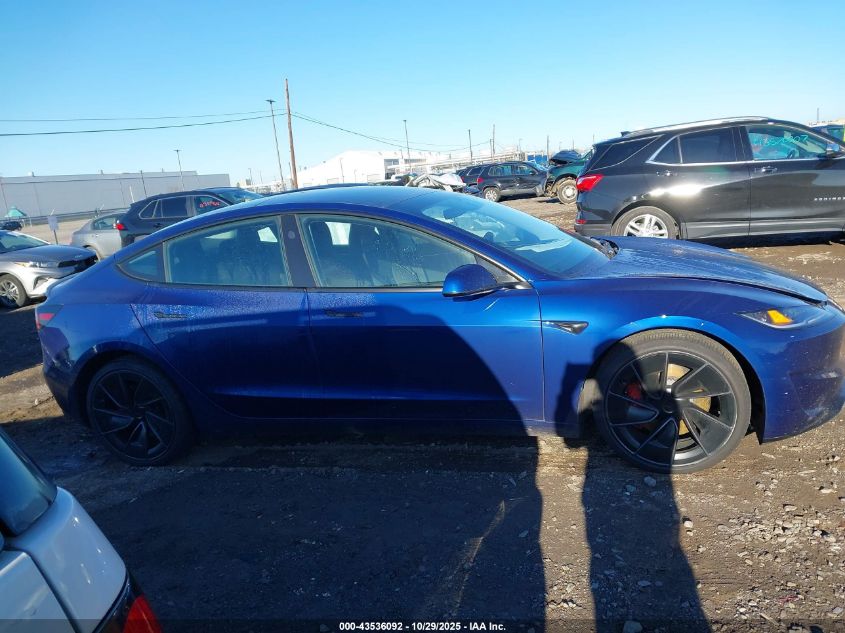 2025 Tesla Model 3 Performance VIN: 5YJ3E1ET7SF062961 Lot: 43536092