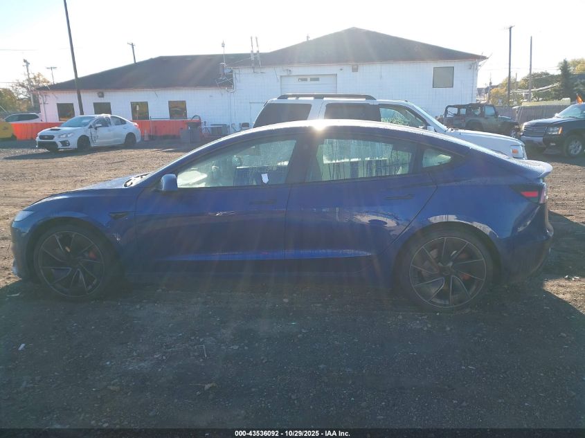2025 Tesla Model 3 Performance VIN: 5YJ3E1ET7SF062961 Lot: 43536092