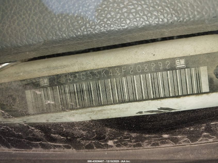 2008 Chevrolet Silverado 3500Hd Work Truck VIN: 1GBJC33K48F208292 Lot: 43536407