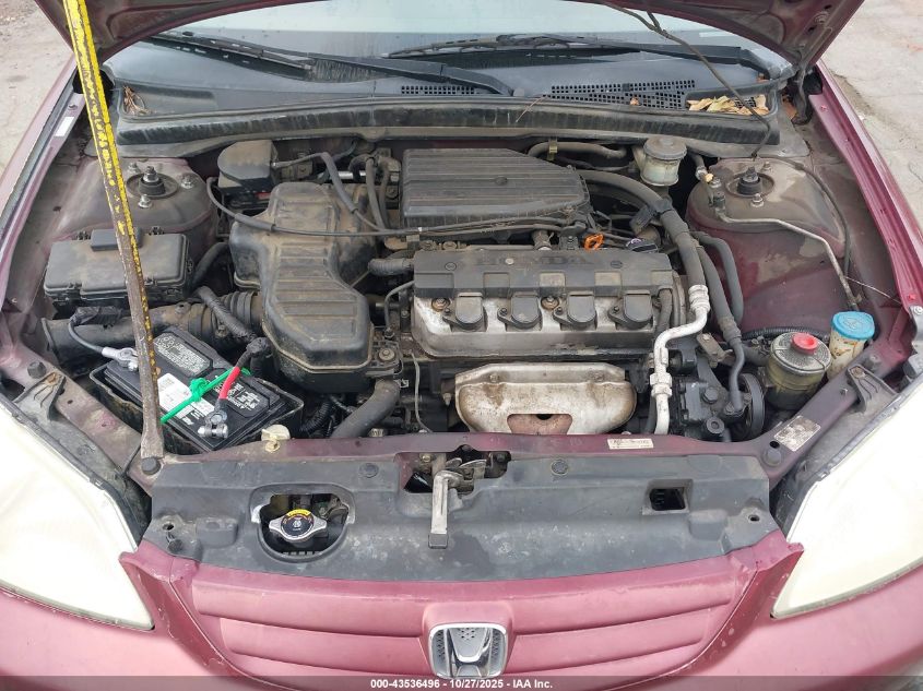 2002 Honda Civic Lx VIN: 2HGES16572H603634 Lot: 43536496