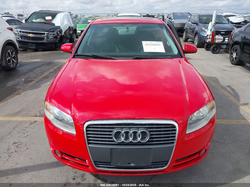 2007 Audi A4 2.0T VIN: WAUAF78E97A165218 Lot: 43536961