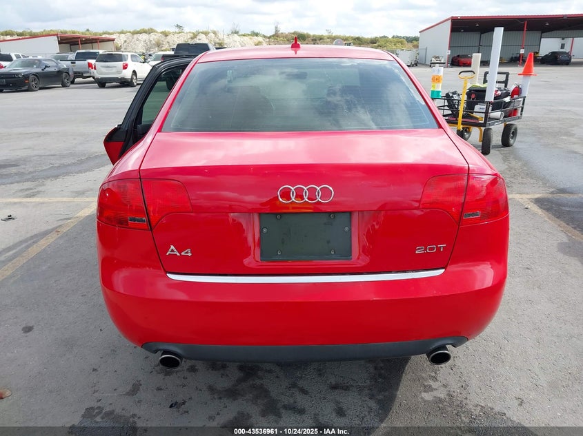 2007 Audi A4 2.0T VIN: WAUAF78E97A165218 Lot: 43536961