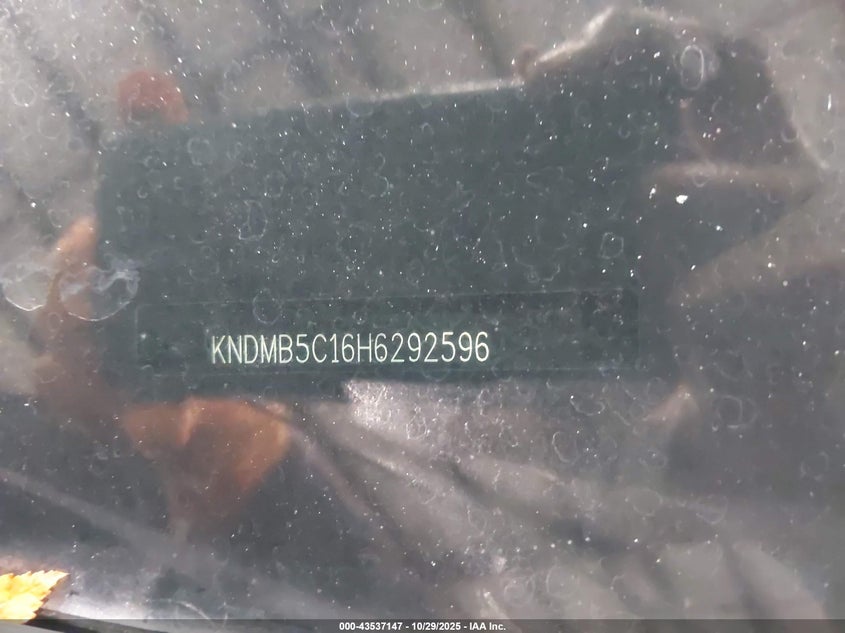 2017 Kia Sedona Lx VIN: KNDMB5C16H6292596 Lot: 43537147