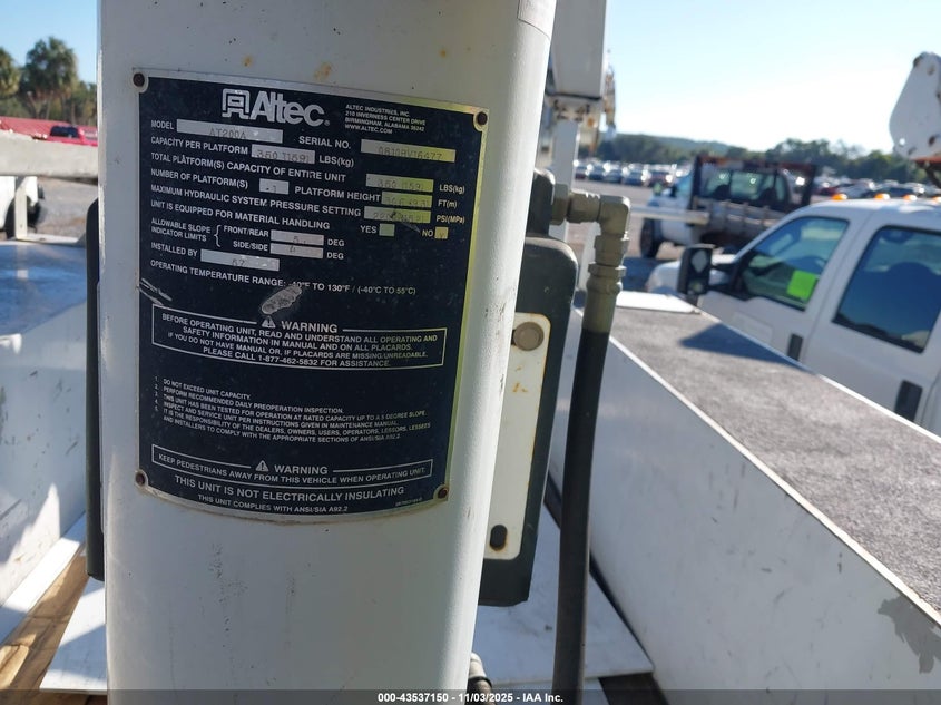 2011 Ford F450 Super Duty VIN: 1FDUF4GY0BEA59537 Lot: 43537150