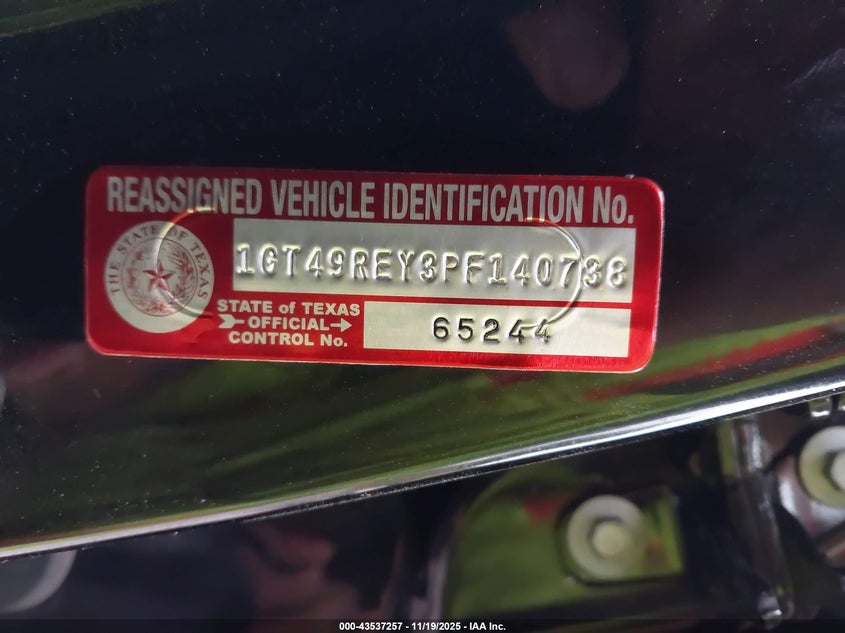 2023 GMC Sierra 2500Hd 4Wd Standard Bed Denali VIN: 1GT49REY3PF140738 Lot: 43537257