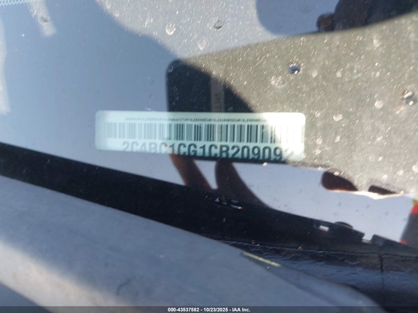 2012 Chrysler Town & Country Touring-L VIN: 2C4RC1CG1CR209092 Lot: 43537582