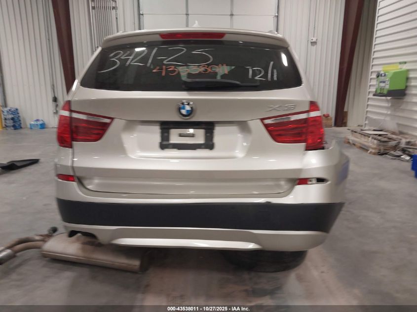 2013 BMW X3 xDrive28I VIN: 5UXWX9C55D0A25744 Lot: 43538011
