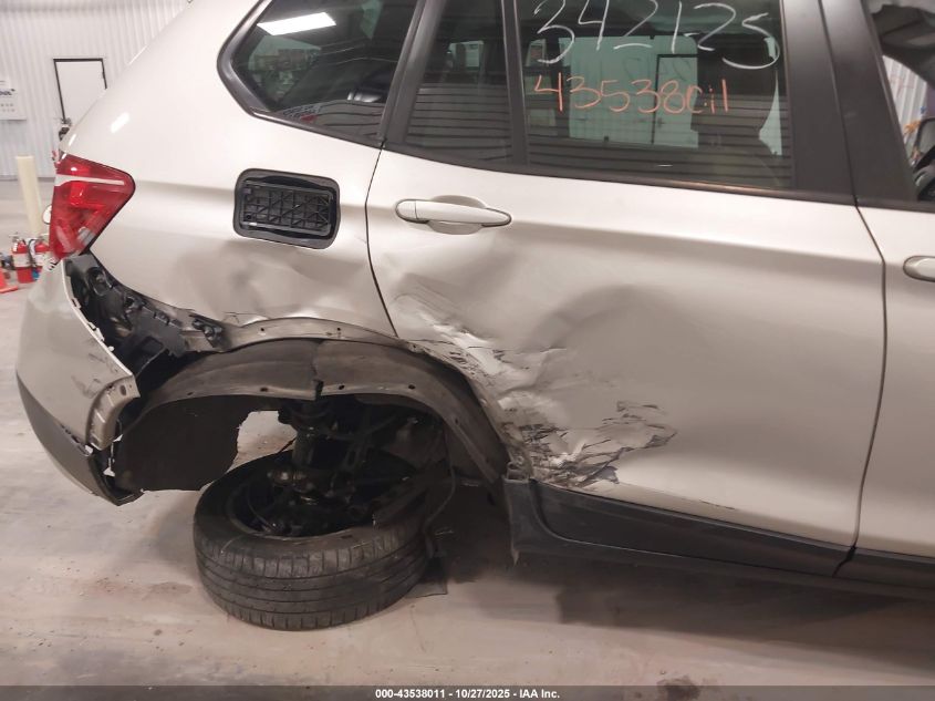 2013 BMW X3 xDrive28I VIN: 5UXWX9C55D0A25744 Lot: 43538011