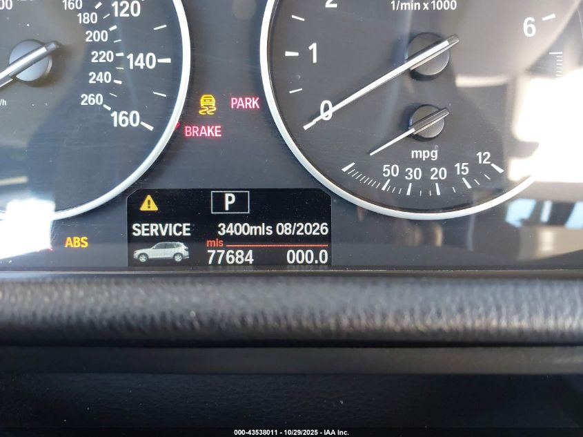 2013 BMW X3 xDrive28I VIN: 5UXWX9C55D0A25744 Lot: 43538011