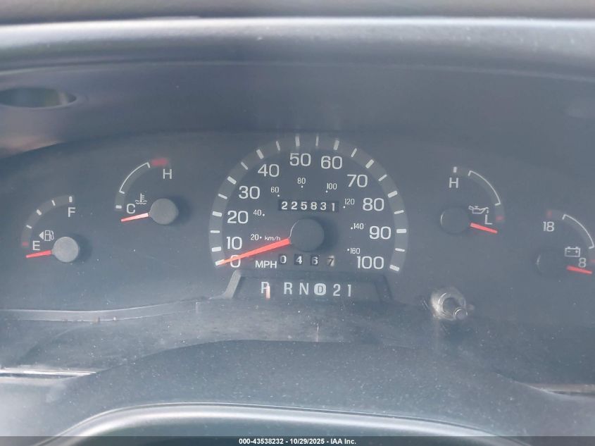 2001 Ford E-250 Commercial/Recreational VIN: 1FTNS24201HB65203 Lot: 43538232