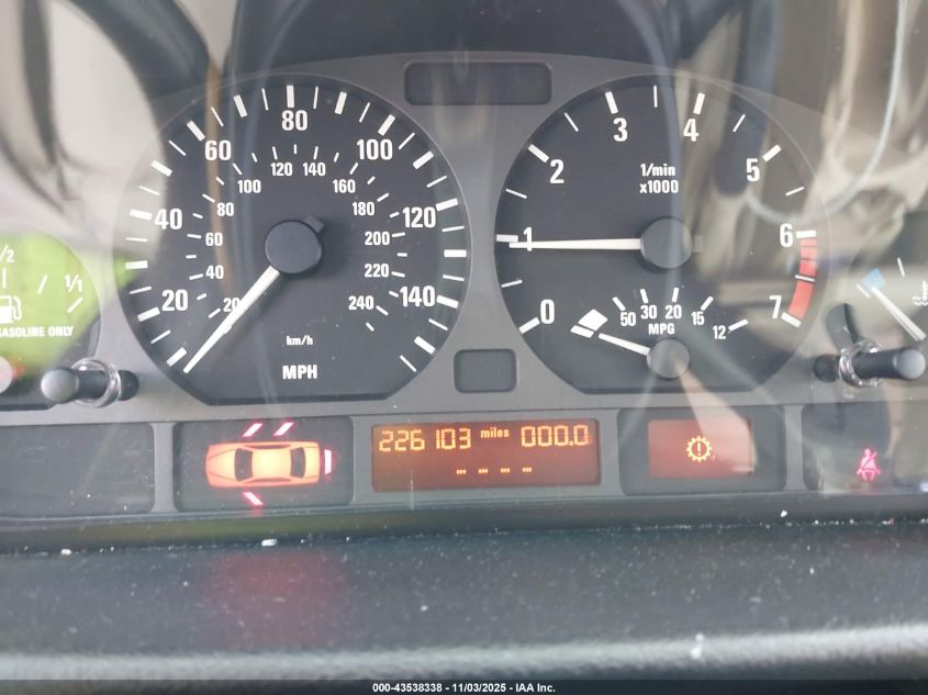 2001 BMW 325I VIN: WBAAV33471FU93158 Lot: 43538338