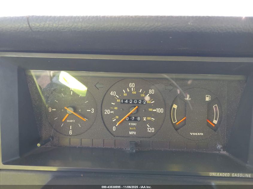 1990 Volvo 240 Dl VIN: YV1AA8848L1424672 Lot: 43538595