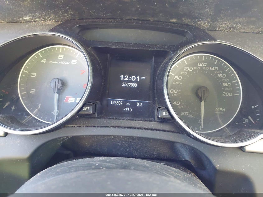 2008 Audi S5 4.2L VIN: WAURV78T08A044101 Lot: 43538670