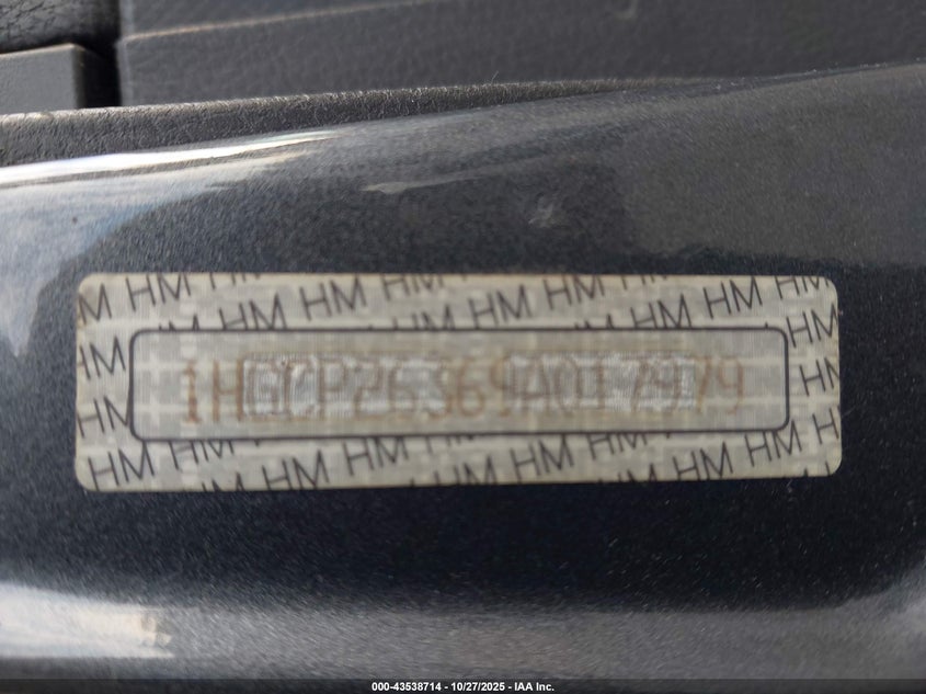 1HGCP26369A017979 2009 HONDA ACCORD photo no. 9
