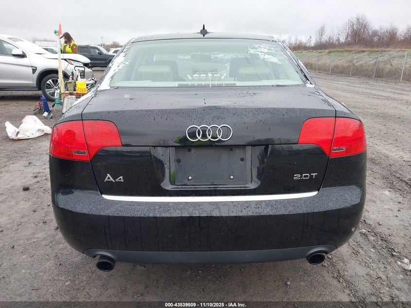 2007 Audi A4 2.0T VIN: WAUAF78E17A239800 Lot: 43539509