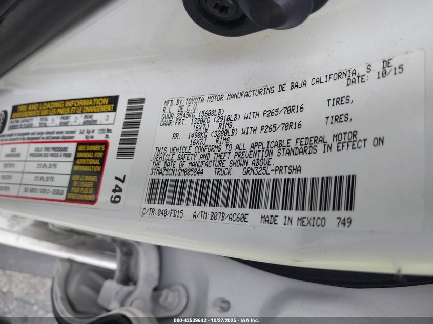 2016 TOYOTA TACOMA TRD OFF ROAD 3TMAZ5CN1GM005844