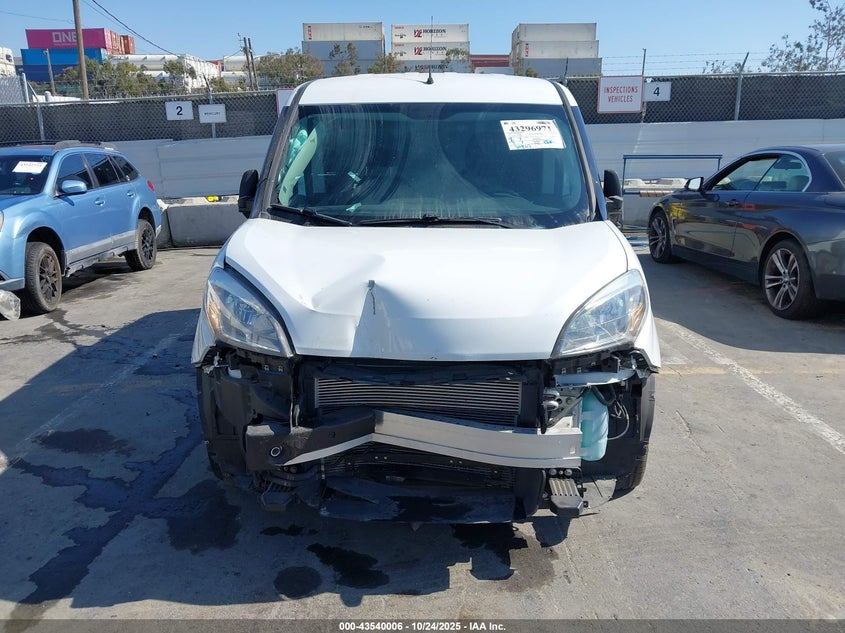 2022 Ram Promaster City Cargo Van VIN: ZFBHRFAB9N6X83080 Lot: 43540006