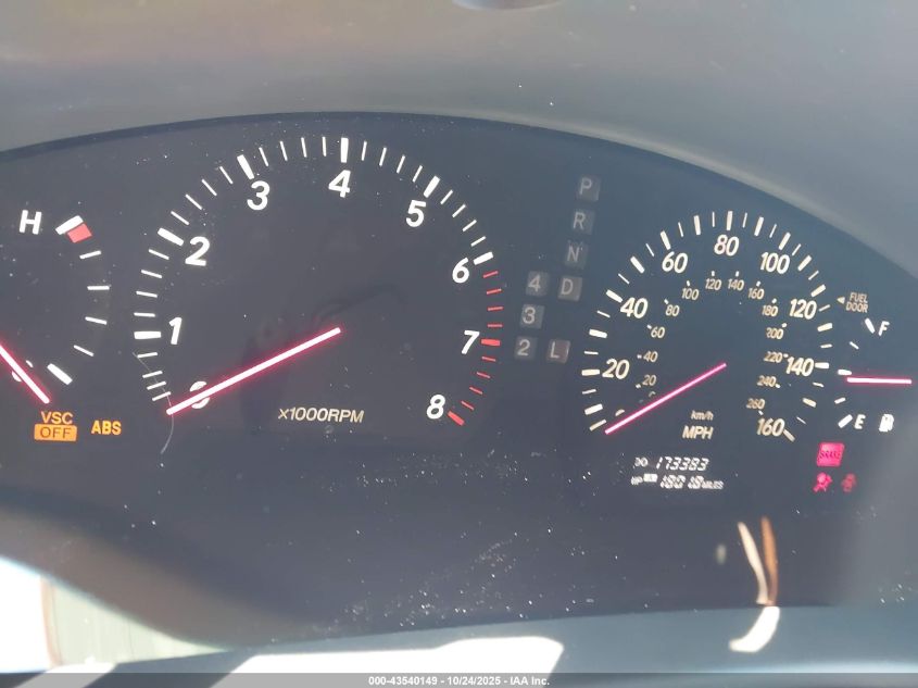 2003 Lexus Ls 430 VIN: JTHBN30F030117855 Lot: 43540149