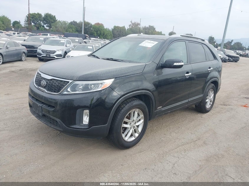 Vin: 5xyktca63eg505455, lot: 44035230, kia sorento lx 20142