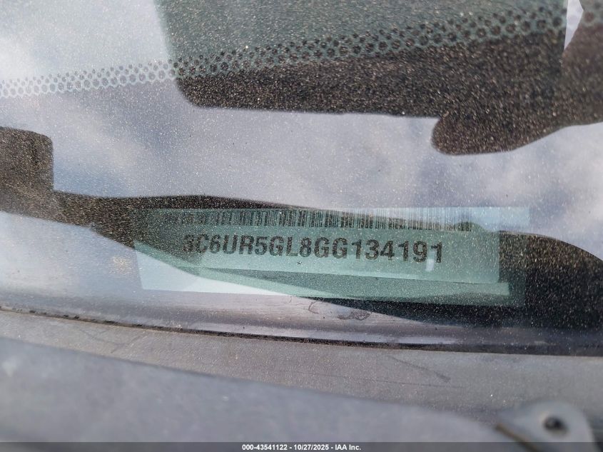 2016 Ram 2500 Longhorn Limited VIN: 3C6UR5GL8GG134191 Lot: 43541122