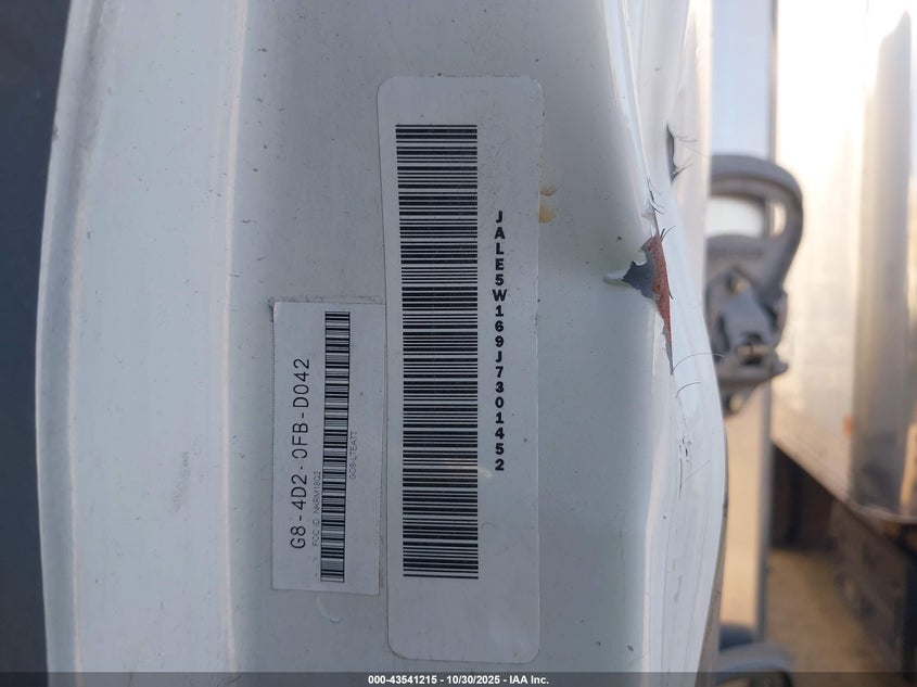 2018 Isuzu Nrr VIN: JALE5W169J7301452 Lot: 43541215