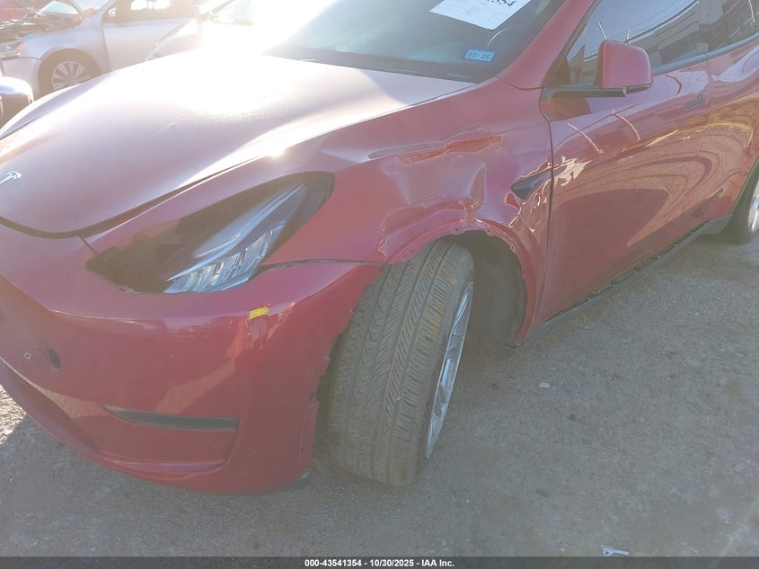 2021 Tesla Model Y Long Range Dual Motor All-Wheel Drive VIN: 5YJYGDEE7MF066594 Lot: 43541354