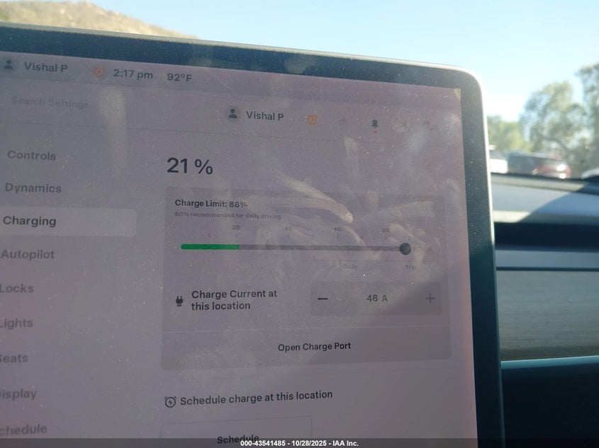 2020 Tesla Model Y Long Range Dual Motor All-Wheel Drive VIN: 5YJYGDEE8LF015281 Lot: 43541485